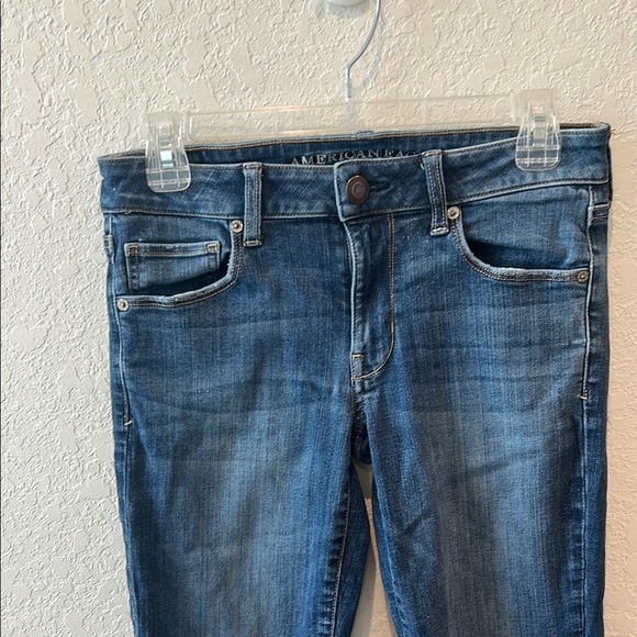 American Eagle Outfitters Blue Skinny Jeans Classic Denim Style Size 6 Short - Picture 6 of 10